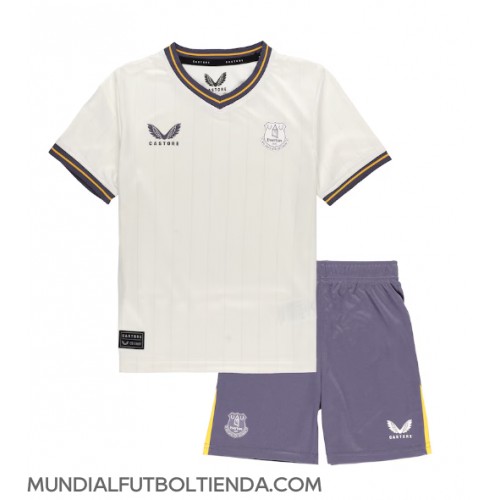 Camiseta Everton Tercera Equipación Replica 2024-25 para niños mangas cortas (+ Pantalones cortos)